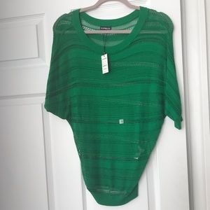 Express green top new with tags